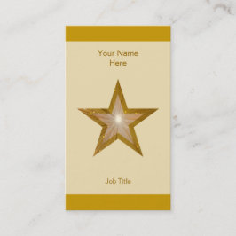Guld Star affärskort kräm rand lodrät Visitkort