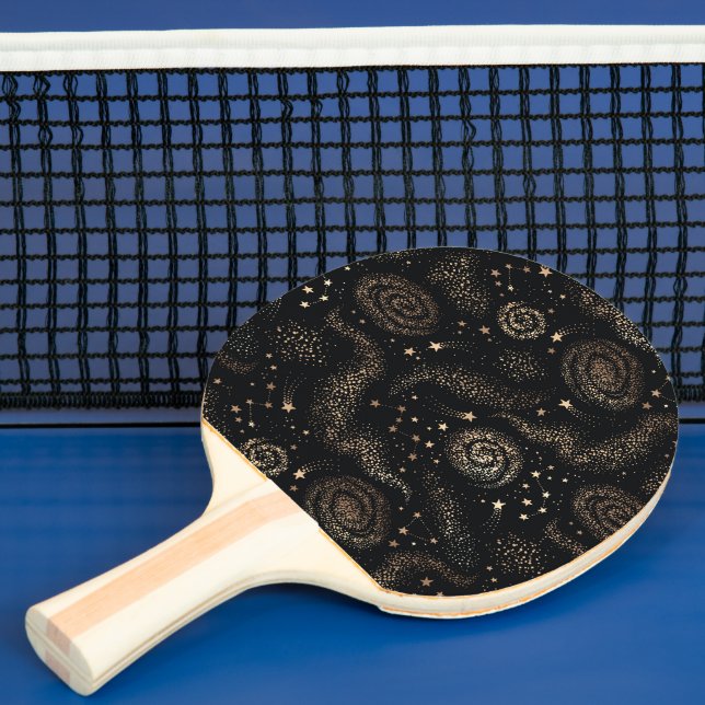 Guld Star Constellation Galaxy Mönster Pingisracket (Insitu)