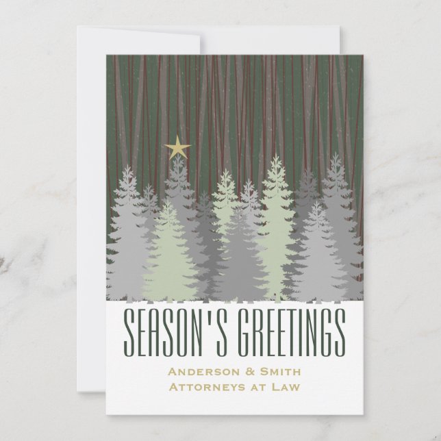 Guld Star Corporate Business Helgdag Julkort (Framsida)