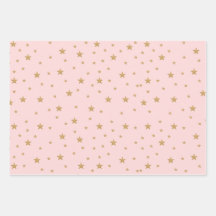 Guld Star Elegant Glitter Modern Girl Baby Shower