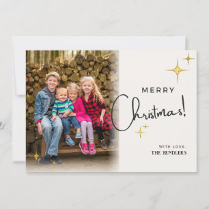 Guld Star-familjens fotopriskort Julkort