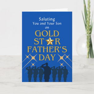 Guld Star Fars dag Son Remembran Kort