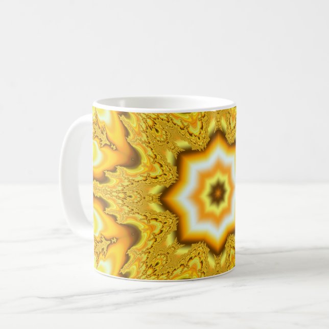 Guld Star Fractal Mugg (Framsida vänster)