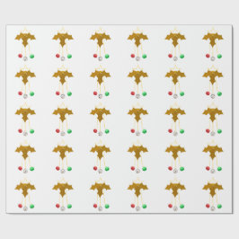 Guld Star Jingle Klockor WAN Vit Förpackning Pappe Presentpapper