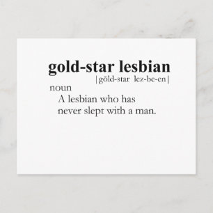 GULD STAR-LESBISK (definition) Vykort