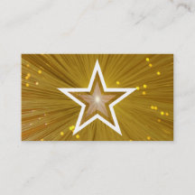 Guld Star-mall för visitkort, vit bak