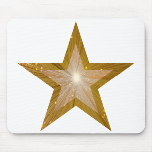 Guld Star moussepad vit Musmatta