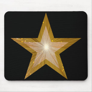 Guld Star mousserad svart Musmatta