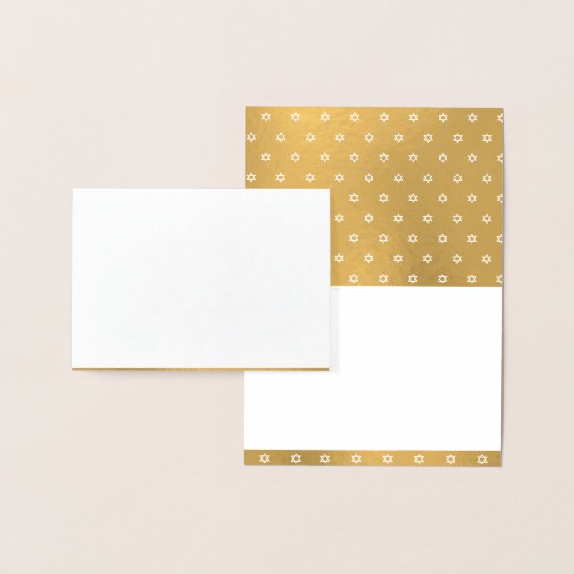 Guld Star of David Blank Personlig Luxury Folierat Kort (Display)
