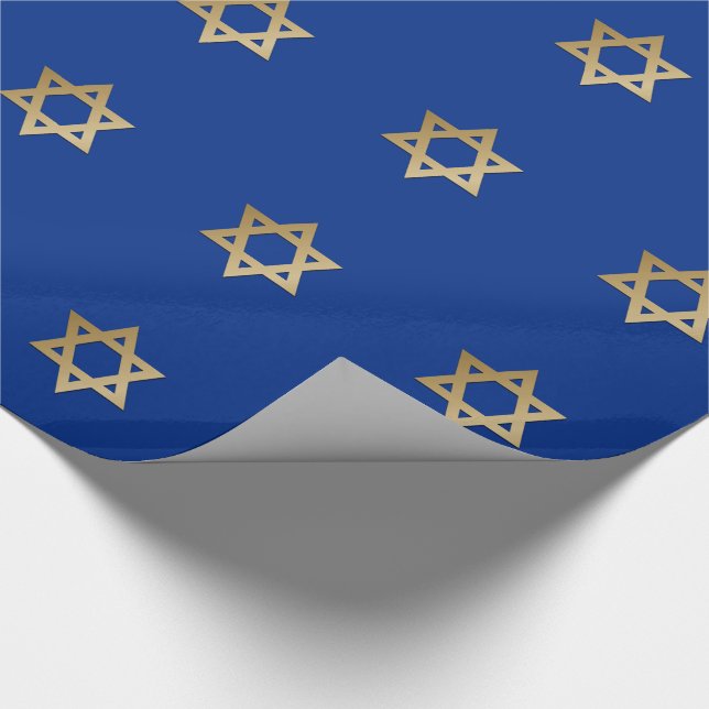 Guld Star of David Jewish Helgdagars Gift Presentpapper (Hörn)