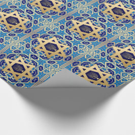 Guld Star of David Jewish Helgdagars Gift Presentpapper