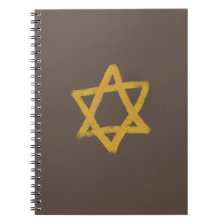 Guld Star of David Notebook Anteckningsbok