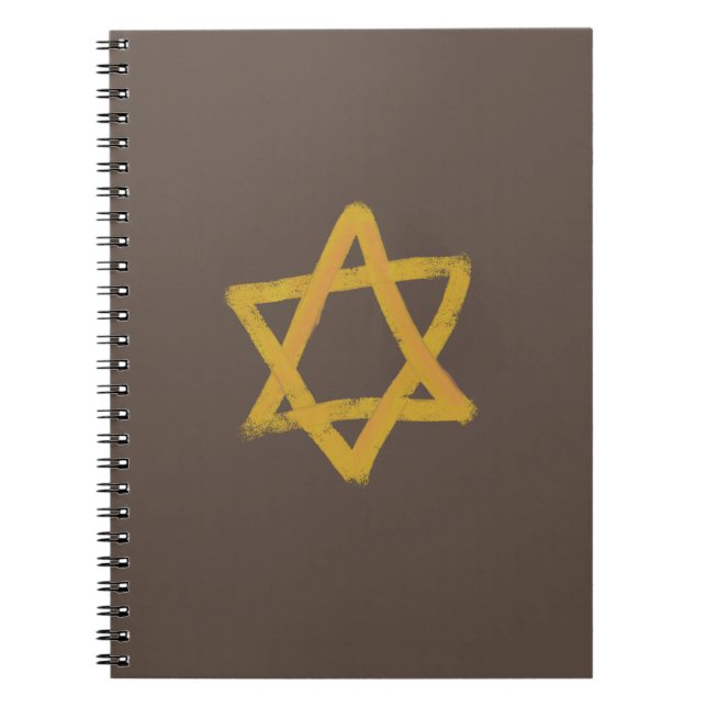 Guld Star of David Notebook Anteckningsbok (Framsidan)