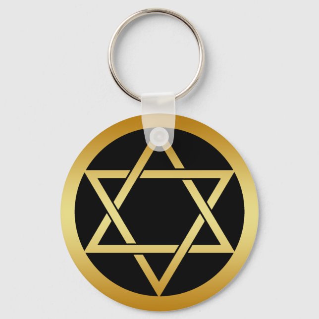 GULD STAR OF DAVID NYCKELRING (Framsida)