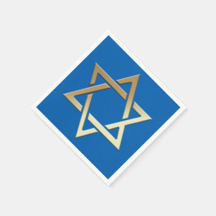 Guld Star of David Papper Napkins Pappersservett