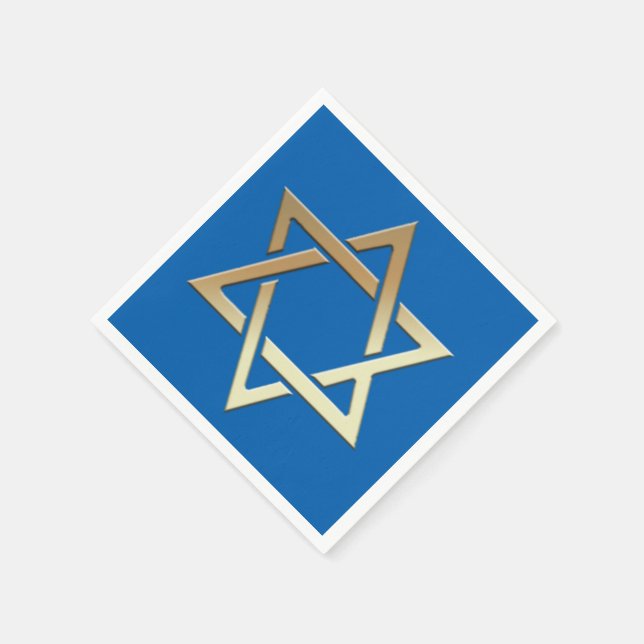 Guld Star of David Papper Napkins Pappersservett (Hörn)