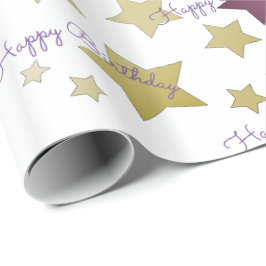 Guld Star Patterned Presentpapper