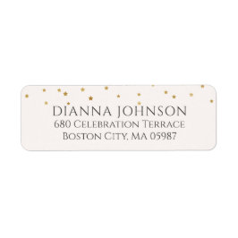 Guld Star Returadress Returadress Etikett