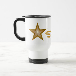 Guld Star 'STAR!'-dator/resemugg vit Resemugg