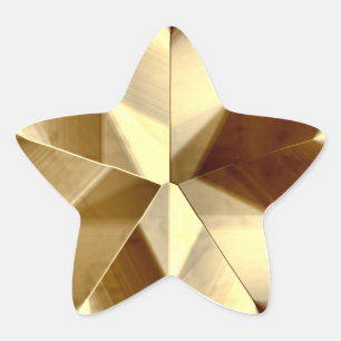 Guld Star Sticker Stjärnformat Klistermärke