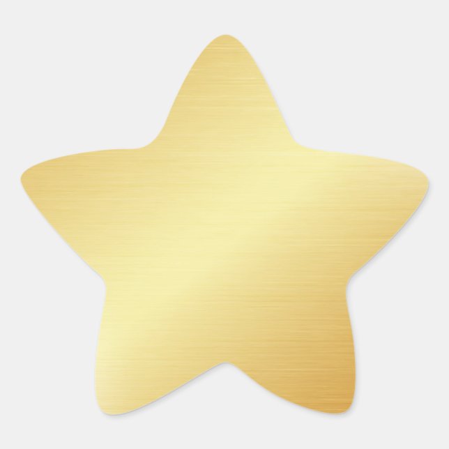 Guld Star Stjärnformat Klistermärke (Framsida)