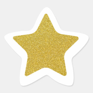 Guld Star Stjärnformat Klistermärke