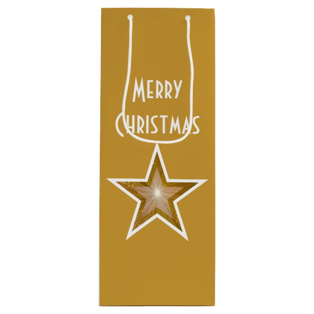 Guld Star-utskriften God jul guld vin (Framsidan)