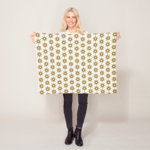 Guld Starburst, Modern Mönster Fleecefilt