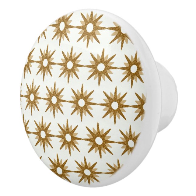 Guld Starburst Mönster Knopp (Höger)