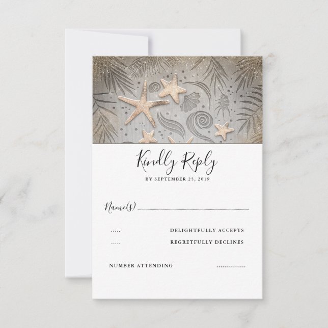 Guld Starfish Beach Wedding OSA (Framsida)