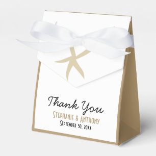 Guld Starfish Nautical Beach Wedding Tack Presentaskar