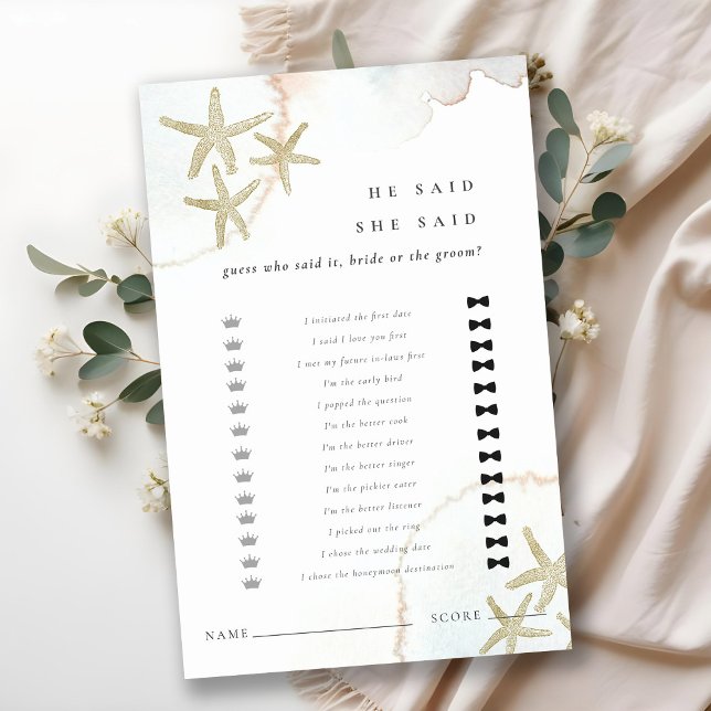 Guld Starfish sa att hon sa Möhippa Game (Skapare uppladdad)