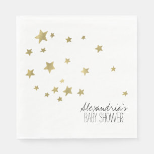 Guld Starlight Stars Personlig Napkins Pappersservett
