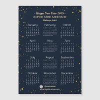 Guld Starry Night Navy Makeup Artist Mini Calendar