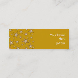 Guld Stars affärskort guld smala Mini Visitkort