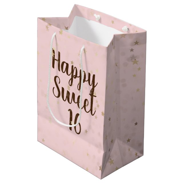 Guld Stars and Dots 16:e födelsedag (Framsidan Vinklad)