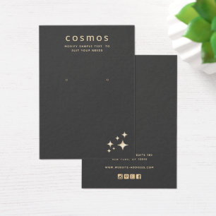 Guld Stars Astrology Add Logotyp Earring Visning C Visitkort