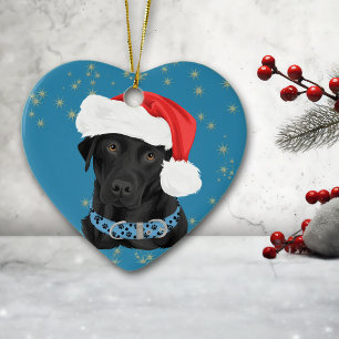 Guld Stars Black Labrador Retriever jul Julgransprydnad Keramik