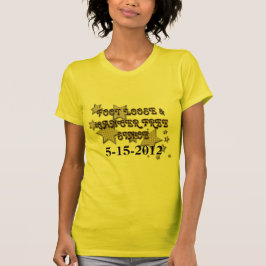 Guld Stars Cancer gratis sedan Tee Shirt