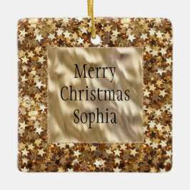 Guld Stars Confetti Julgransprydnad Keramik