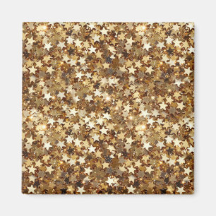 Guld Stars Confetti Magnet