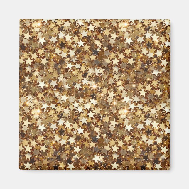 Guld Stars Confetti Magnet (Framsidan)