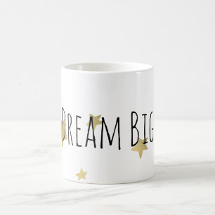 Guld Stars Dream Big Personlig Kaffemugg