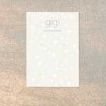 Guld Stars Earring Jewelry Visning Holder Visitkort<br><div class="desc">Snyggtens smyckeshållare för visning av örhängen. Hålen på detta kort är tryckt och inte precis. Underbar för hantverkare och smyckesformare.</div>