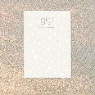 Guld Stars Earring Jewelry Visning Holder Visitkort