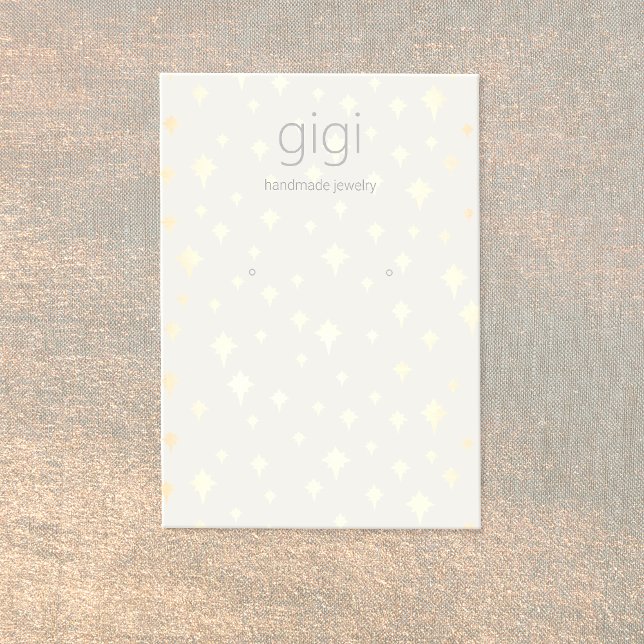 Guld Stars Earring Jewelry Visning Holder Visitkort (Skapare uppladdad)