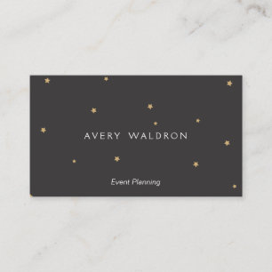 Guld Stars Event Planner Black Visitkort