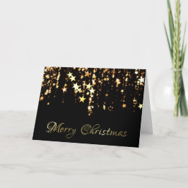 Guld Stars God jul hälsningskort Helgkort
