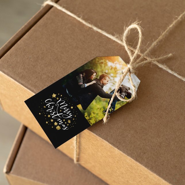 Guld Stars "God jul" Presentetikett (Skapare uppladdad)