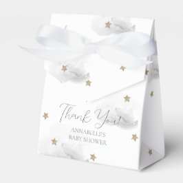 Guld Stars & Grått Clouds Baby Shower Presentaskar
